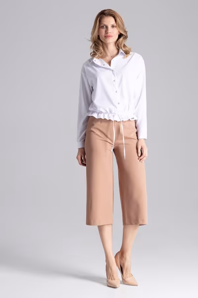 Spodnie Damskie Model M655 Brown - Figl — zdjęcie 2