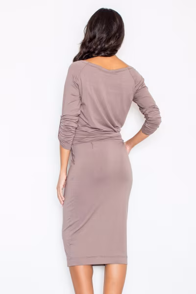 Sukienka Model 246 Brown - Figl — zdjęcie 2