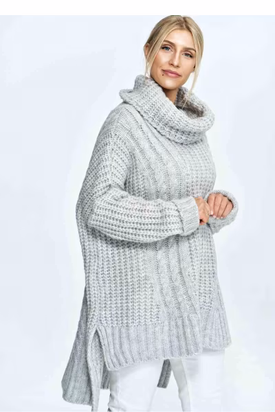 Golf Damski Model M892 Light Grey - Figl — zdjęcie 2