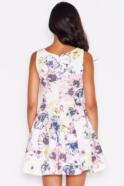 Sukienka Model 386 Ecru/Flowers - Figl — zdjęcie 3