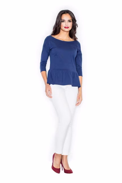 Bluzka Model 233 Navy - Figl — zdjęcie 2