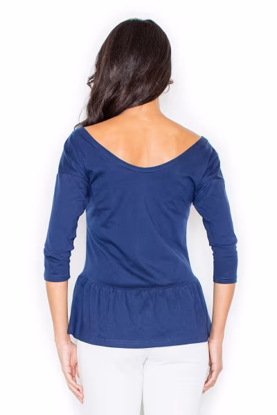Bluzka Model 233 Navy - Figl — zdjęcie 3