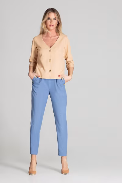 Koszula Damska Model M699 Beige - Figl — zdjęcie 2