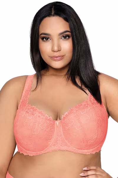Biustonosz push up Biustonosz Usztywniany Model Carmela Big M-053/22 Brzoskwinia - Mat — zdjęcie 1