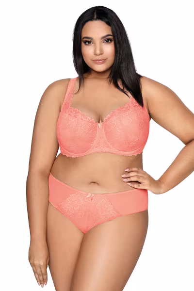 Biustonosz push up Biustonosz Usztywniany Model Carmela Big M-053/22 Brzoskwinia - Mat — zdjęcie 2