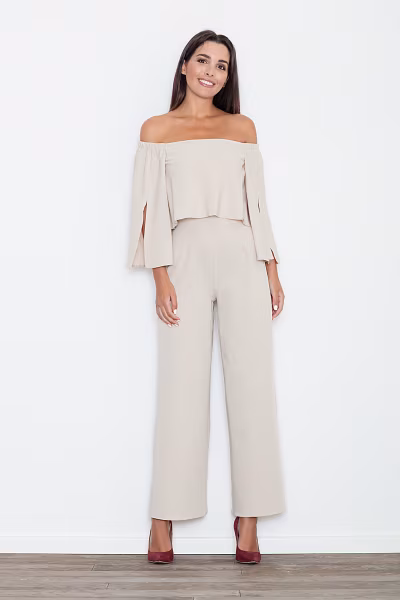 Kombinezon Damski Model M539 Beige - Figl — zdjęcie 1