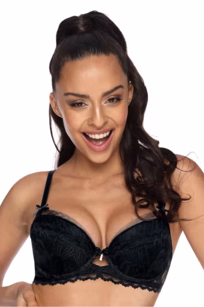 Biustonosz push up Biustonosz Push-up Model Angel M-3329/11 Black - Mat — zdjęcie 1