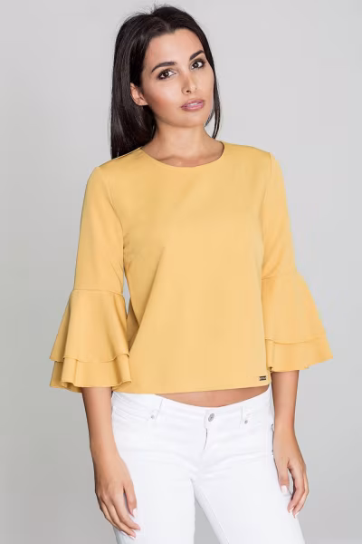 Bluzka Model M565 Yellow - Figl — zdjęcie 1