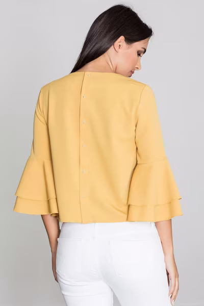 Bluzka Model M565 Yellow - Figl — zdjęcie 2