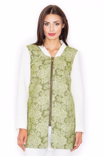 Płaszcz Damski Model M513 Green - Figl — zdjęcie 2