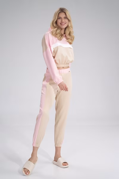 Spodnie Damskie Model M756 Beige/Pink - Figl — zdjęcie 1