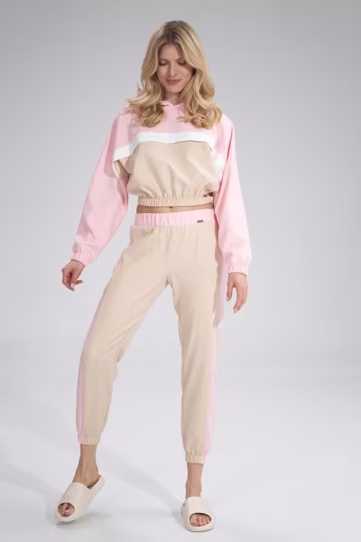 Spodnie Damskie Model M756 Beige/Pink - Figl — zdjęcie 2