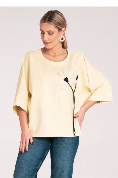 Bluzka Model M1118 Yellow - Figl — zdjęcie 1