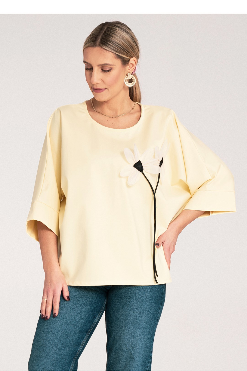 Bluzka Model M1118 Yellow - Figl