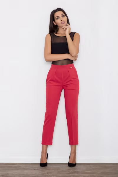 Spodnie Damskie Model M552 Red - Figl — zdjęcie 1