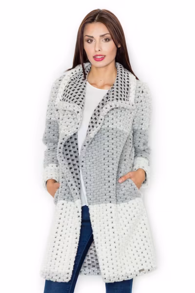 Płaszcz Damski Model M507 Grey - Figl — zdjęcie 2