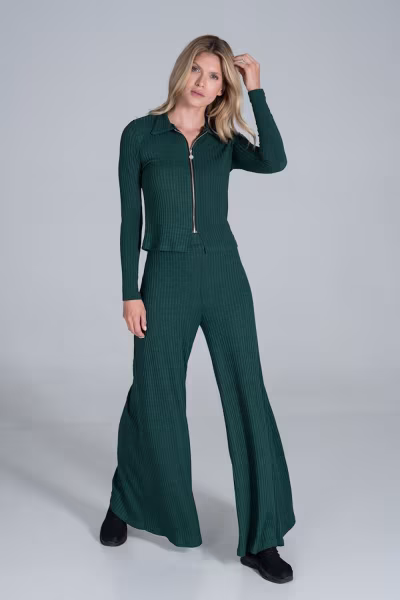 Spodnie Damskie Model M820 Green - Figl — zdjęcie 1