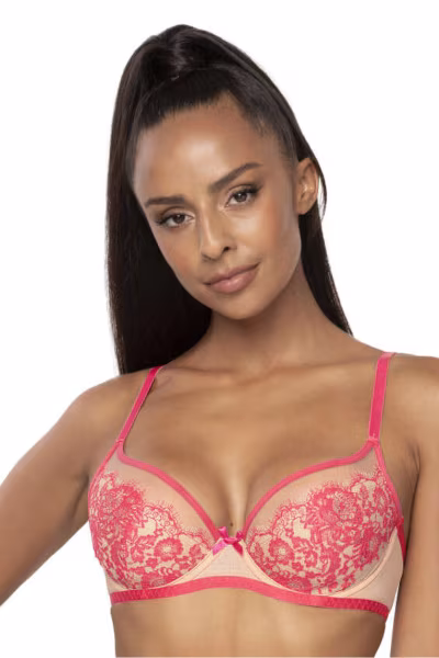 Biustonosz Soft Model Frances M-3804/2 Beige/Pink - Mat — zdjęcie 1