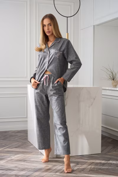 Piżama Damska Model Coco 2531 Grey - L&L collection — zdjęcie 1