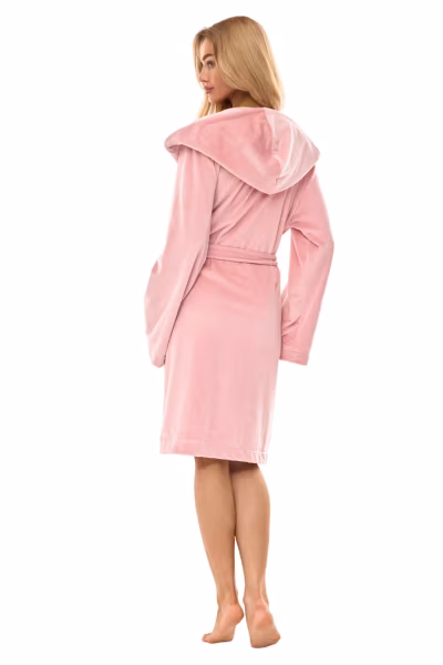 Szlafrok Damski Model Luna 2509 Powder Pink - L&L collection — zdjęcie 3