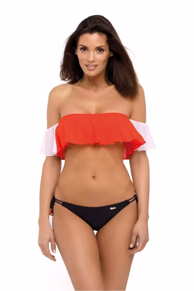 Kostium dwuczęściowy Kostium kąpielowy Model Elena Gerbera-Bianco M-519 Orange - Marko — zdjęcie 1