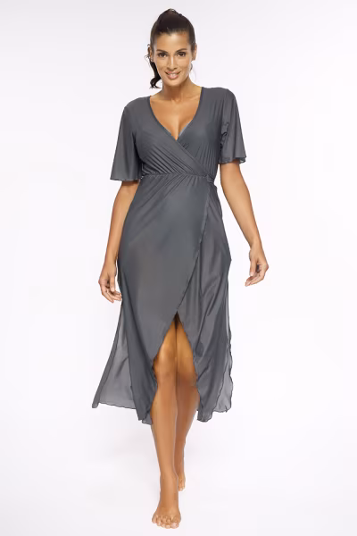 Sukienka Plażow Tunika Model Hilda Ardesia M-568 Grey - Marko — zdjęcie 2