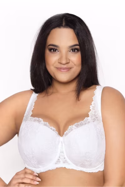 Biustonosz push up Biustonosz Usztywniany Model Carmela Big M-053/22 White - Mat — zdjęcie 1
