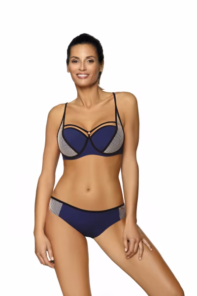 Kostium dwuczęściowy Kostium Kąpielowy Model Charlotte Mirtillo M-495 Navy - Marko — zdjęcie 2
