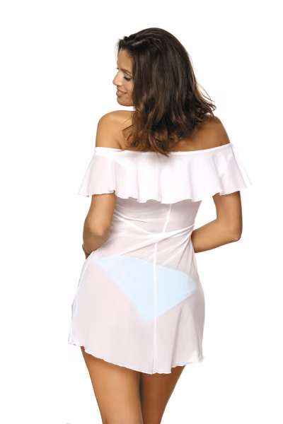 Sukienka Plażow Tunika Model Juliet Bianco M-461 White - Marko — zdjęcie 3