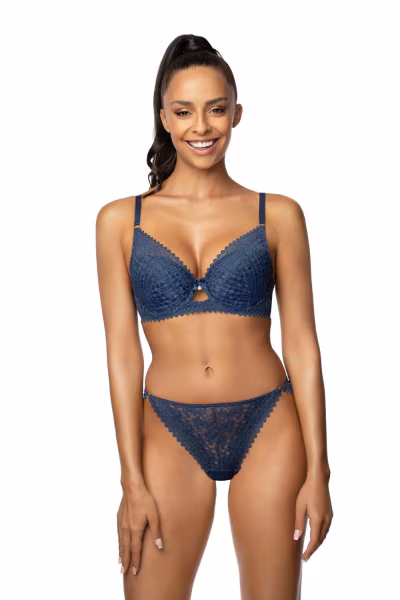 Biustonosz push up Biustonosz Push-up Model Maddie M-3633/11/1 Navy - Mat — zdjęcie 2