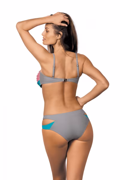 Kostium dwuczęściowy Kostium Kąpielowy Model Olimpia Silver-Hollywood-Caraibi M-438 Silver/Pink - Marko — zdjęcie 3