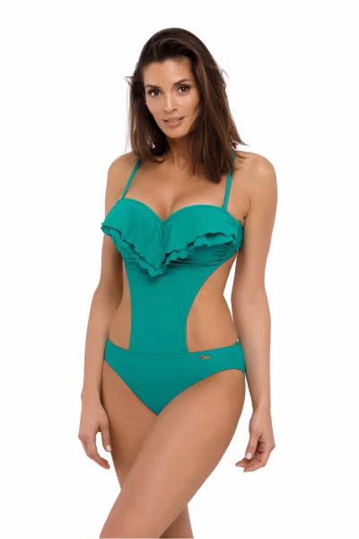 Jednoczęściowy strój kąpielowy Kostium kąpielowy Model Belinda Luxury M-548 Szmaragd - Marko — zdjęcie 1