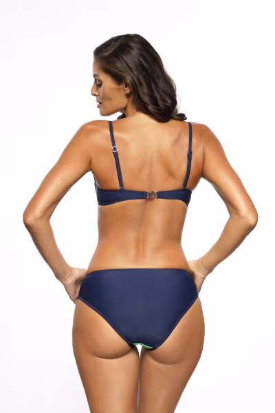 Kostium dwuczęściowy Kostium kąpielowy Model Magnolia Blu Scuro-Crickiet-Hollywood M-584 Navy/Green - Marko — zdjęcie 3