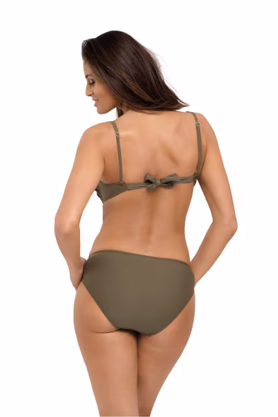 Jednoczęściowy strój kąpielowy Kostium kąpielowy Model Belinda Kaki M-548 Khaki - Marko — zdjęcie 2