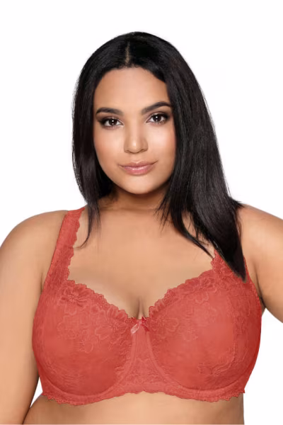 Biustonosz push up Biustonosz Usztywniany Model Carmela Big M-053/22 Cegła - Mat — zdjęcie 1