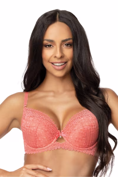 Biustonosz push up Biustonosz Push-up Model Maddie M-3633/11/1 Coral - Mat — zdjęcie 1