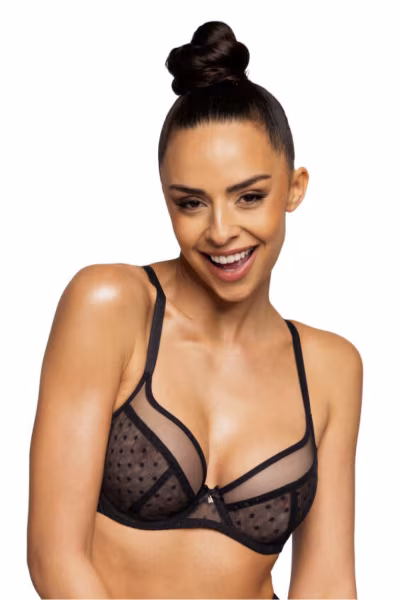 Biustonosz Soft Model Dotssy M-3714/2 Black - Mat — zdjęcie 1