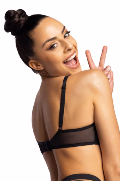 Biustonosz Soft Model Dotssy M-3714/2 Black - Mat — zdjęcie 3
