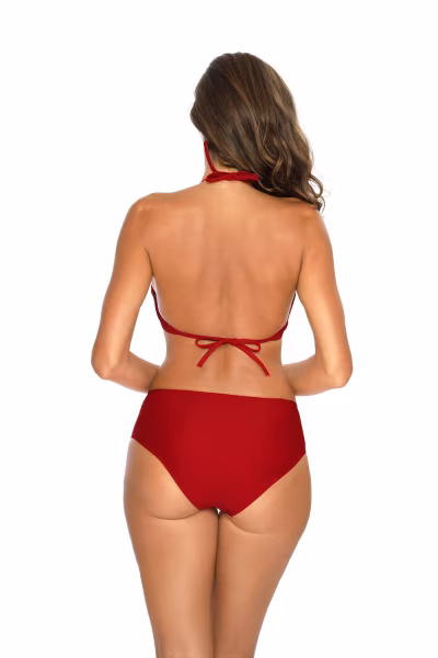 Kostium dwuczęściowy Kostium kąpielowy Model Nataly Cocinella-Nude M-565 Red/Cream - Marko — zdjęcie 3