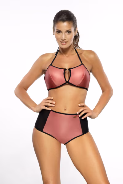 Kostium dwuczęściowy Kostium kąpielowy Model Giselle Nero-Anfora M-620 Pink Gold/Black - Marko — zdjęcie 2