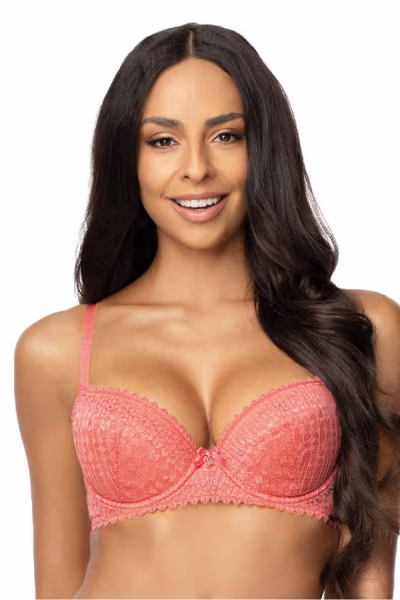 Biustonosz push up Biustonosz Push-up Model Maddie M-3633/11 Coral - Mat — zdjęcie 1