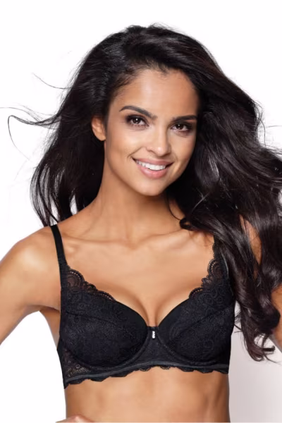 Biustonosz push up Biustonosz Push-up Model Jackie M-0168/11 Black - Mat — zdjęcie 1
