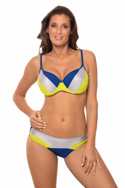 Kostium dwuczęściowy Kostium kąpielowy Model Gilari M-676 Blue/Limonka - Marko — zdjęcie 2