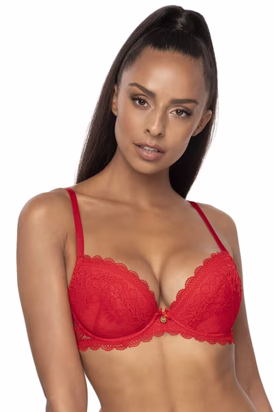 Biustonosz push up Biustonosz Push-up Model 0198/11/2 Estelle Red - Mat — zdjęcie 1