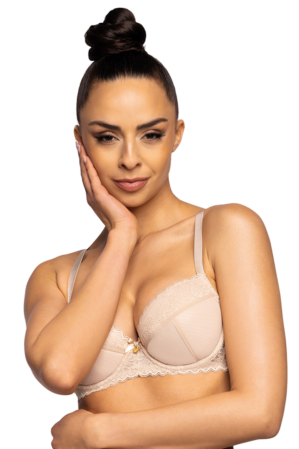 Biustonosz push up  Biustonosz Push-up Model 3705/11 Letika Beige - Mat