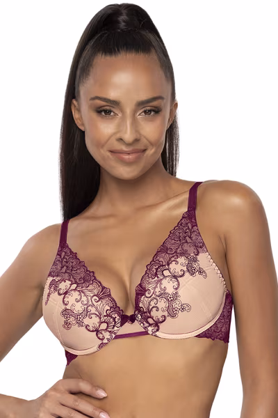 Biustonosz push up Biustonosz Push-up Model Maureen M-3808/11/1 Beige/Violet - Mat — zdjęcie 1
