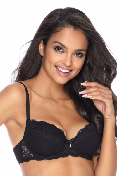 Biustonosz push up Biustonosz Push-up Model Jackie M-0168/11/1 Black - Mat — zdjęcie 1