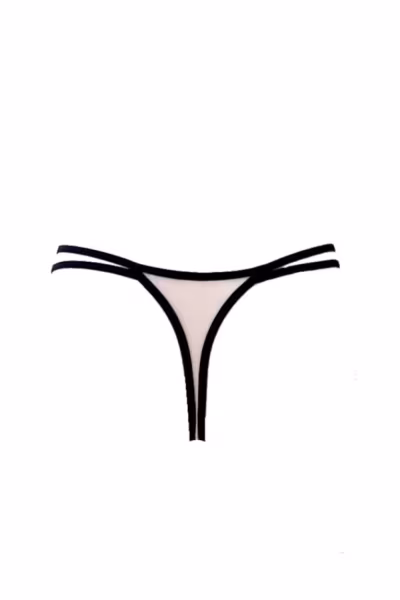 Stringi Model Hellen S-0140/4 Black/Beige - Mat — zdjęcie 2