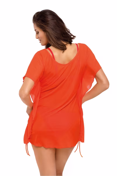 Sukienka Plażow Tunika Model Kaya Gerbera M-516 Orange - Marko — zdjęcie 2