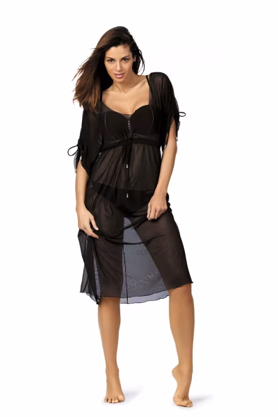 Sukienka Plażow Tunika Model Dora Nero M-443 Black - Marko — zdjęcie 2